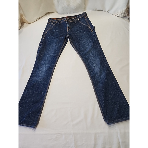 Sinclair Workers MVMT Women's Gino Jeans Dark Blue 26x29 New Without Tags - Picture 2 of 14